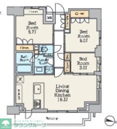 クレストコート池上の物件間取画像